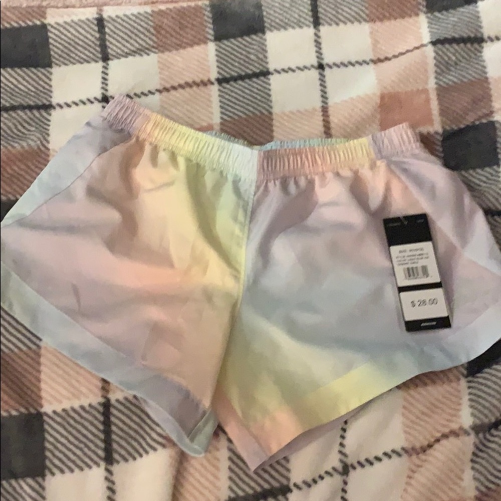 NWT  Adidas girls rainbow shorts